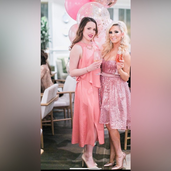 ASOS DESIGN crop top thigh split satin midi dress - Picture 15 of 17